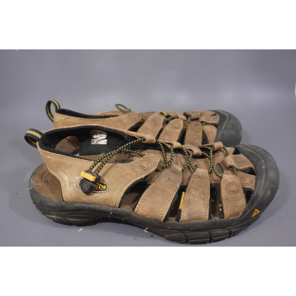 Keen Newport H2 Mens 10.5 Brown Leather Waterproof Hiking Sport Sandals 1001870